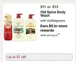 Walgreens Old Spice Body Wash offer