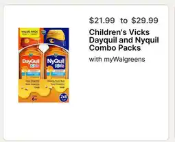 Walgreens Children's Vicks Dayquil and Nyquil Combo Packs offer