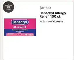Walgreens Benadryl Allergy Relief, 100 ct offer