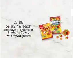 Walgreens Life Savers, Skittles or Starburst Candy offer