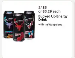 Walgreens Bucked Up Energy Drink offer