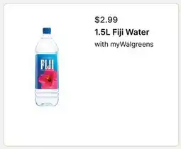 Walgreens 1.5L Fiji Water offer