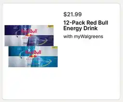 Walgreens 12 - Pack Red Bull Energy Drink offer