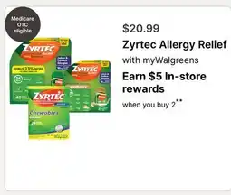 Walgreens Zyrtec Allergy Relief offer