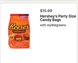 Walgreens Hershey's Party Size Candy Bags offer