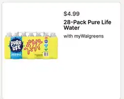 Walgreens 28-Pack Pure Life Water offer