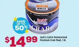 Grocery Outlet Jack's Catch Pasteurized Premium Crab Meat offer