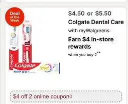 Walgreens Colgate Dental Care offer