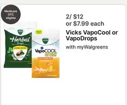 Walgreens Vicks VapoCool or VapoDrops offer