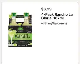Walgreens 4-Pack Rancho La Gloria, 187ml offer
