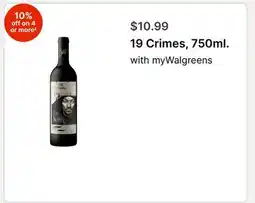 Walgreens 19 Crimes, 750ml offer
