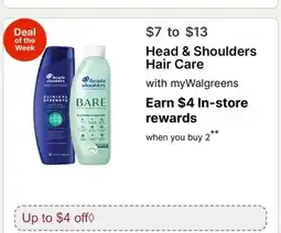 Walgreens Head & Shoulders Hair Care offer