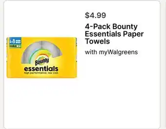 Walgreens Bounty Essentials Paper Towels offer
