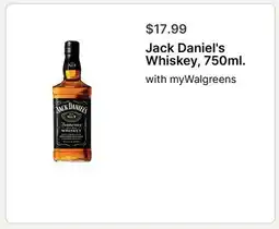 Walgreens Jack Daniel's Whiskey, 750ml offer