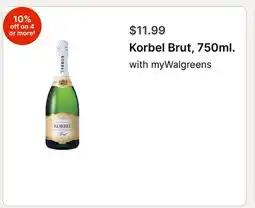 Walgreens Korbel Brut offer