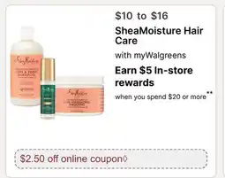 Walgreens SheaMoisture Hair Care offer