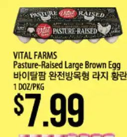 Hmart VITAL FARMS Pasture-Raised Large Brown Egg offer