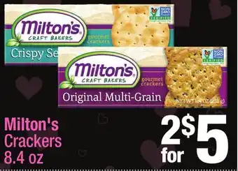 Super King Markets Milton's Crackers offer