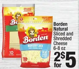 Super King Markets Borden Natural Sliced and Shredded Cheese offer