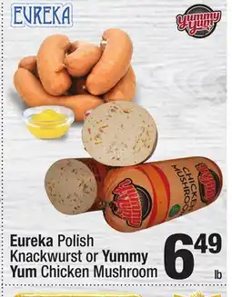 Super King Markets Eureka Polish Knackwurst or Yummy Yum Chicken Mushroom offer