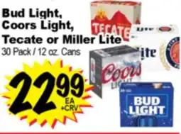 Superior Grocers Bud Light, Coors Light, Tecate or Miller Lite offer