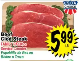 Superior Grocers Beef Clod Steak offer
