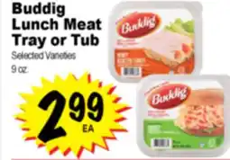 Superior Grocers Buddig Lunch Meat Tray or Tub offer