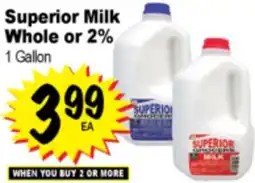 Superior Grocers Superior Milk Whole or 2% offer
