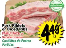 Superior Grocers Pork Riblets or Diced Ribs offer