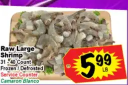 Superior Grocers Raw Large Shrimp offer