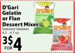 Superior Grocers D'Gari Gelatin or Flan Dessert Mixes offer