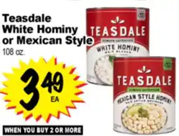 Superior Grocers Teasdale White Hominy or Mexican Style offer