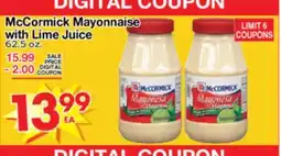 Superior Grocers McCormick Mayonnaise with Lime Juice offer