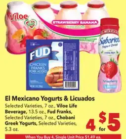 Vallarta Supermarkets El Mexicano Yogurts offer