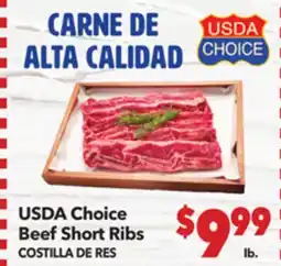 Vallarta Supermarkets USDA Choice Beef Short Ribs / COSTILLA DE RES offer