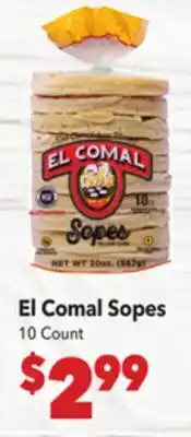 Vallarta Supermarkets El Comal Sopes offer