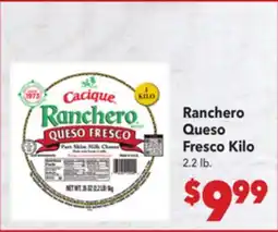 Vallarta Supermarkets Ranchero Queso Fresco Kilo offer