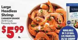 Vallarta Supermarkets Large Headless Shrimp / CAMARON GRANDE offer
