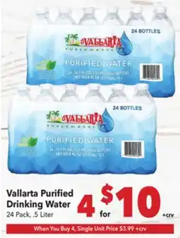 Vallarta Supermarkets Vallarta Purified Drinking Water offer