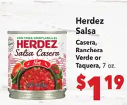 Vallarta Supermarkets Herdez Salsa offer
