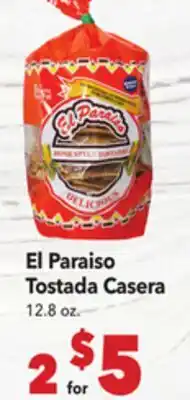 Vallarta Supermarkets El Paraiso Tostada Casera offer