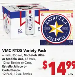 Vallarta Supermarkets VMC RTDS Variety Pack offer