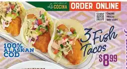 Vallarta Supermarkets 3 Fish Tacos offer