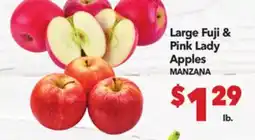 Vallarta Supermarkets Large Fuji & Pink Lady Apples/MANZANA offer