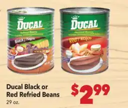 Vallarta Supermarkets Ducal Black or Red Refried Beans offer