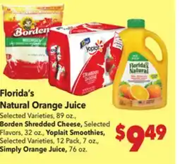 Vallarta Supermarkets Florida's Natural Orange Juice offer