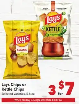 Vallarta Supermarkets Lays Chips or Kettle Chips offer