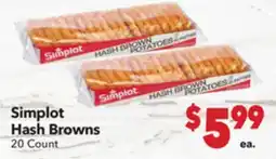 Vallarta Supermarkets Simplot Hash Browns offer
