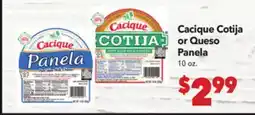 Vallarta Supermarkets Cacique Cotija or Queso Panela offer