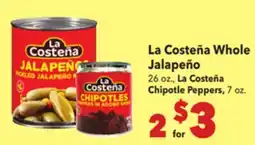 Vallarta Supermarkets La Costeña Whole Jalapeño offer